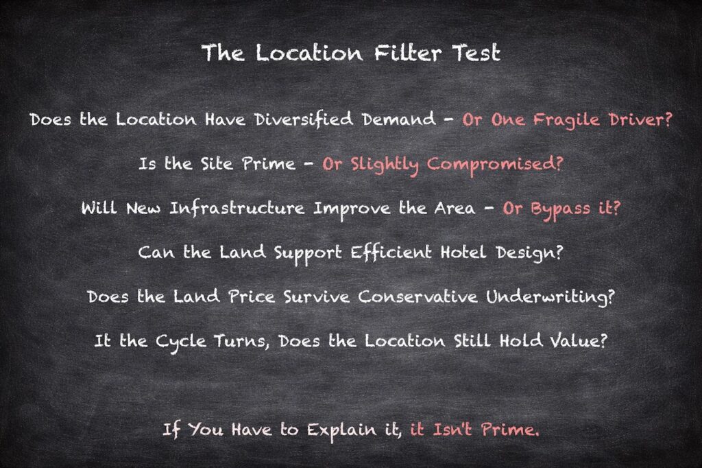 Site Location Factors in Hotel Development - Location Filter Test